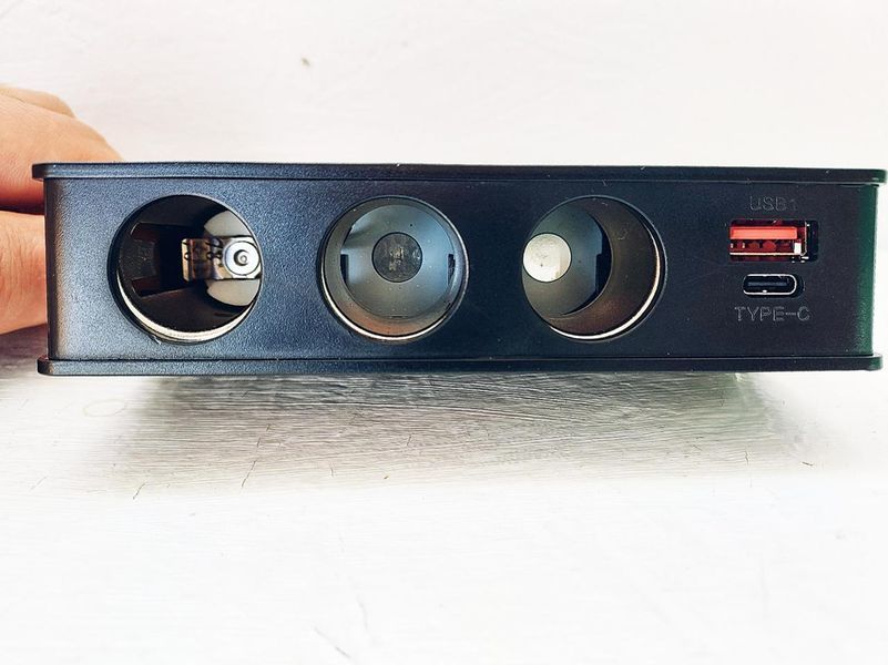 Розгалужувач прикурювача для авто 12-24 вольт на 3 гнізда usb, Type - c 180 Вт 45702870 фото