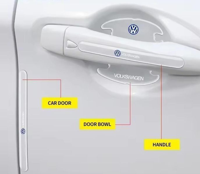 Пленка под ручку машины автомобиля 8 шт Фольксваген, VOLKSWAGEN 71928092 фото